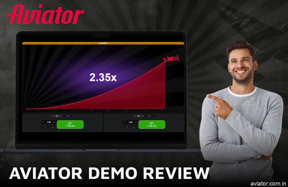 A breakdown of the key features in Aviator demo mode