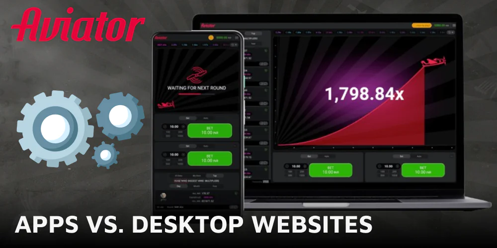 Choosing between the Aviator app and the desktop web version
