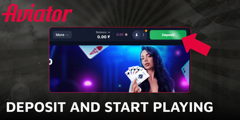 Make your first deposit and start your Aviator journey
