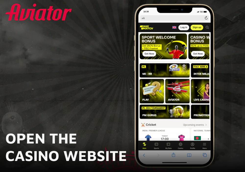 Visit the casino site to locate the Aviator app link