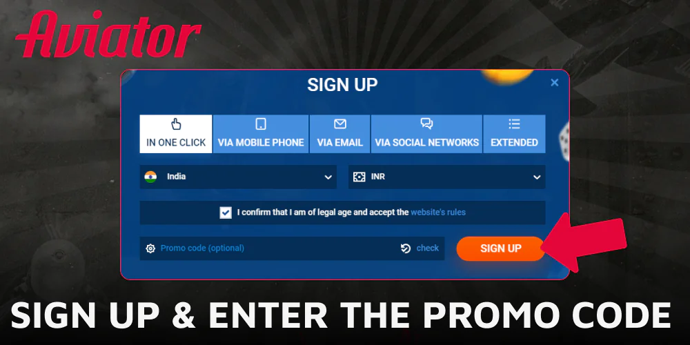 Register your account and apply the promo code to claim your bonus