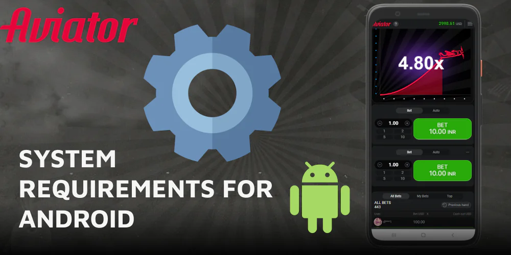 Technical specifications for the Aviator Android app