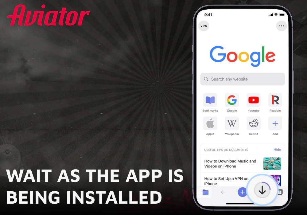 Wait for the Aviator installation process to complete