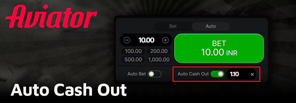 The 'Auto Cash Out' tool in 4rabet Aviator