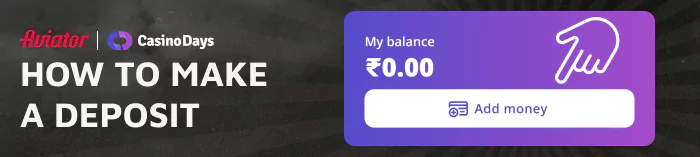 A simple, step-by-step guide on how to add funds to your Casino Days Aviator account