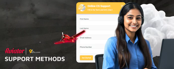 Players from India have two primary ways to get help from 96in Casino support: through email or the live chat feature.